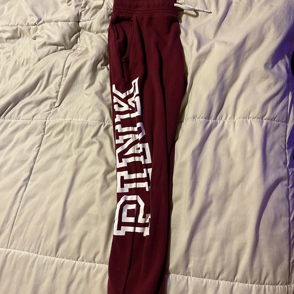 PINK maroon joggers